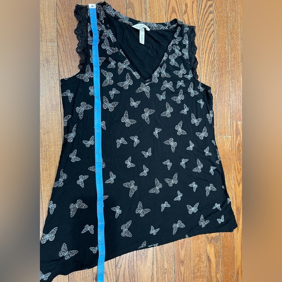 Soma Black Butterfly Pattern Tank Top - Picture 7 of 8